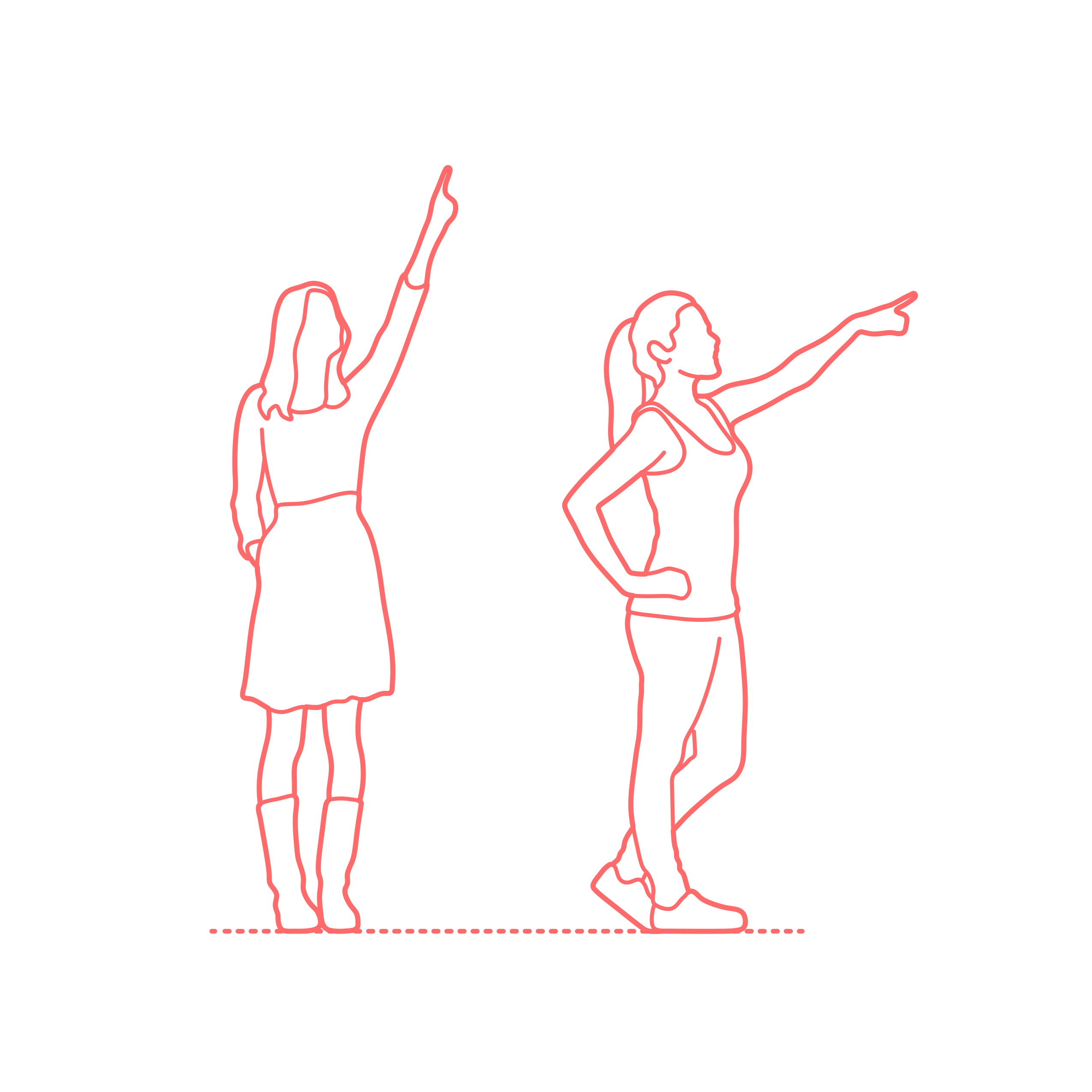 Humans Poses Pointing Women Standing Stencil Svg Design File Free Vectors